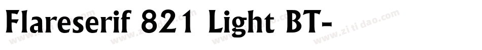 Flareserif 821 Light BT字体转换